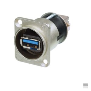 Neutrik Traversée du châssis USB 3.0 Typ A «» Typ B NAUSB3-B, nickel, argenté