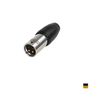 Neutrik NC10MX-TOP XLR8+2 Fiche de câble, Contact à souder, nickel-noir, doré