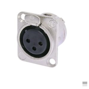 Neutrik XLR3 Chassis Female NC3FD-L-1, Soldering contact, nickel, silver plated