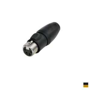 Neutrik NC4FX1-TOP XLR4 Cable socket, Soldering contact 4x2.5mm2, nickel-black, gold-plated