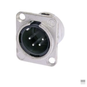 Neutrik XLR4 Chassis Male NC4MD-L-1, Soldering contact, nickel, silver plated