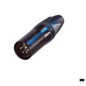 Neutrik XLR4 Line Male NC4MXX-BAG, Soldering contact, chromeblack, silver plated