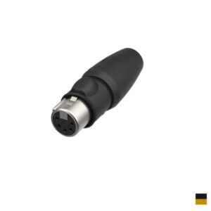 Neutrik NC5FX1-TOP-14 XLR5 Cable socket, Soldering contact 5x1mm2, nickel-black, gold-plated