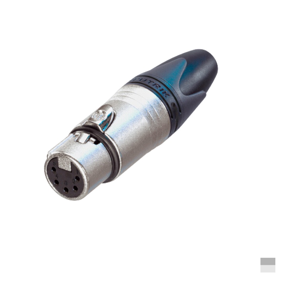 Neutrik XLR5 Line Female NC5FXX, Soldering contact, nickel, silver plated