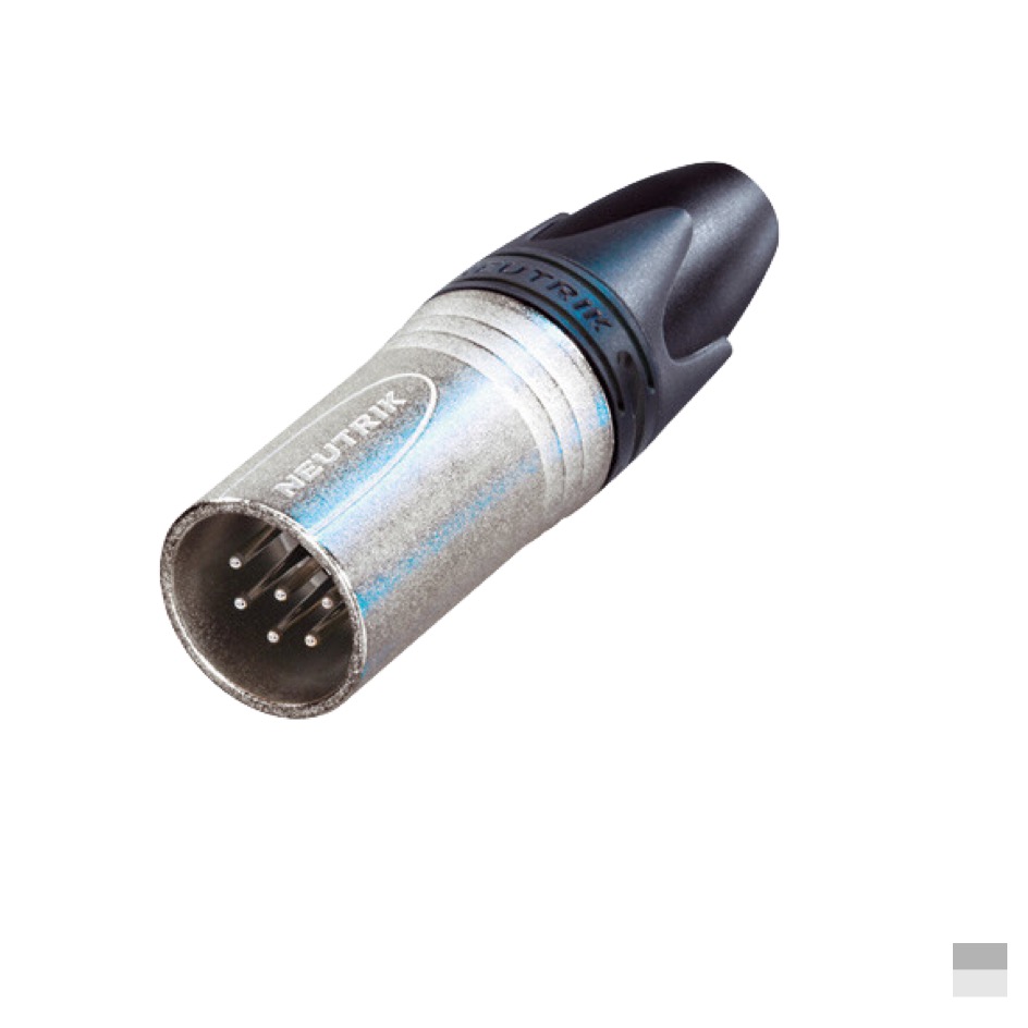 Neutrik XLR6 Line Male NC6MXX, Soldering contact, nickel, silver plated