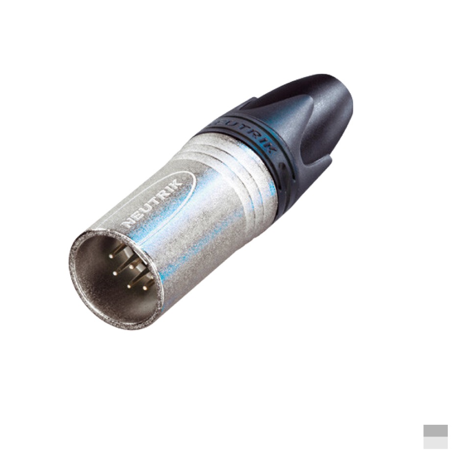 Neutrik XLR7 Fiche de câble mâle NC7MXX, Contact à souder, nickel, argenté