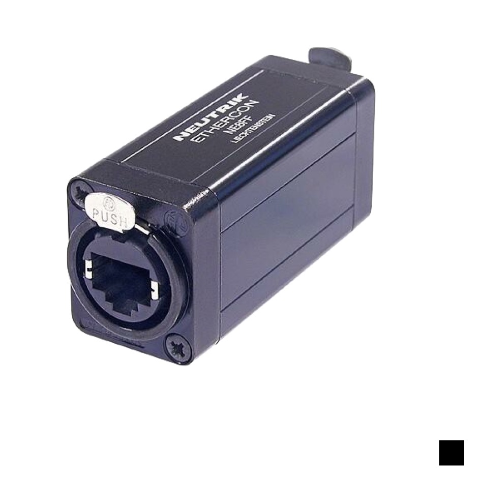 Neutrik NE8FF etherCON RJ45 Coupleur traversant, noir