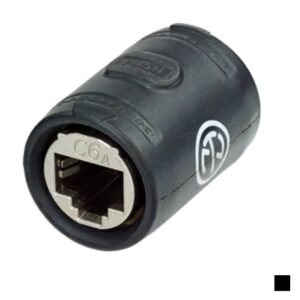 Neutrik Spookie NE8FFX6-W pour les extensions de câble etherCON CAT6A., noir