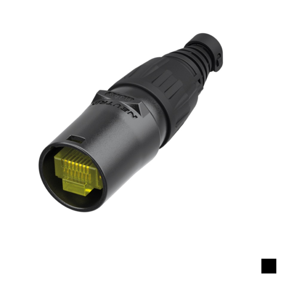 Neutrik RJ45 cable plug protection NE8MX-B for pre-assembled RJ45 cables, black