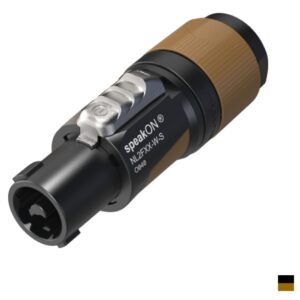 Neutrik NL2FXX-W-S speakON Cable socket, Screw contact 2x1.5 - 4mm2, blackbrown