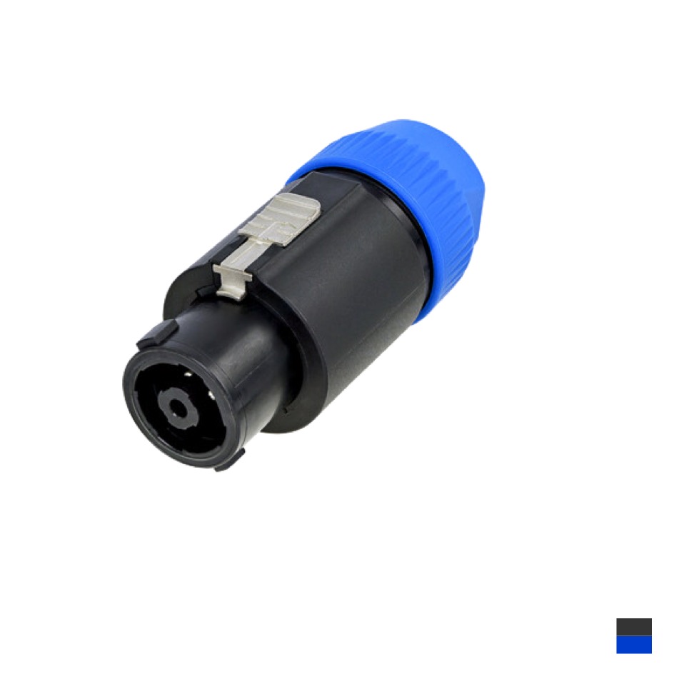 Neutrik NL8FC speakON Prise de câble, Contact à vis 8x4mm2, noirbleu