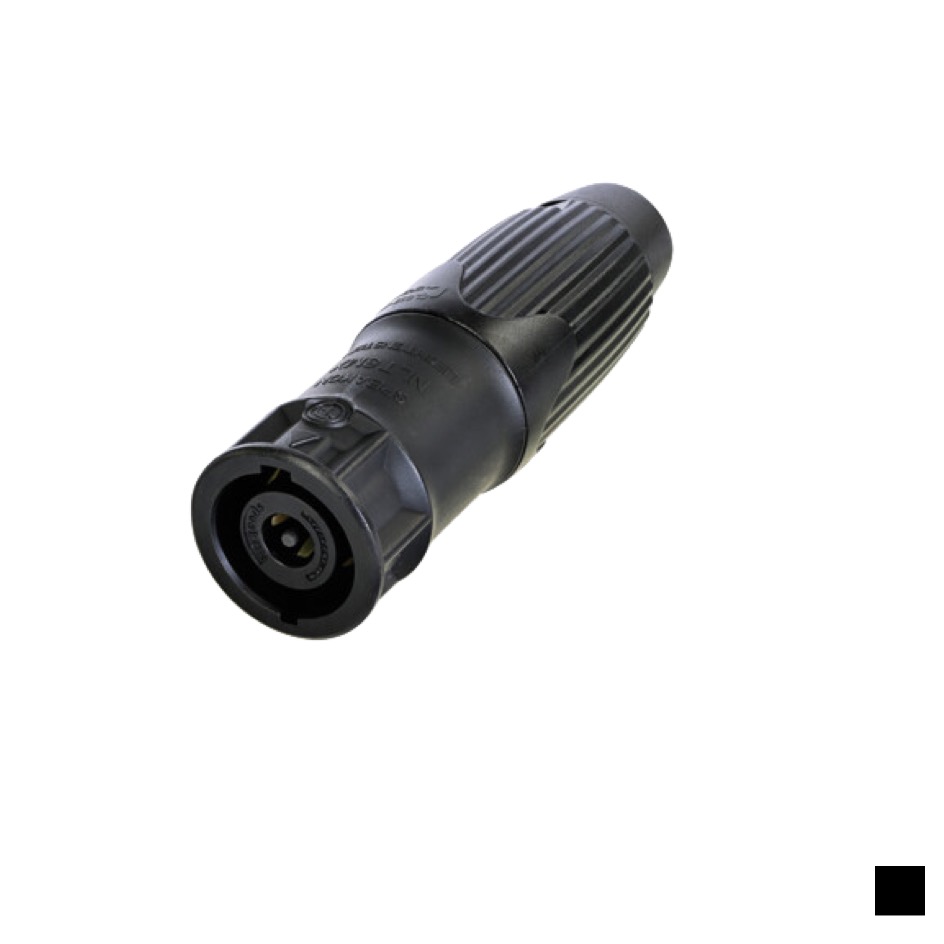 Neutrik NLT8MXX-BAG speakON Cable plug, Soldering contact & ¼“ flat tabs 8x1.5 - 6mm2, black