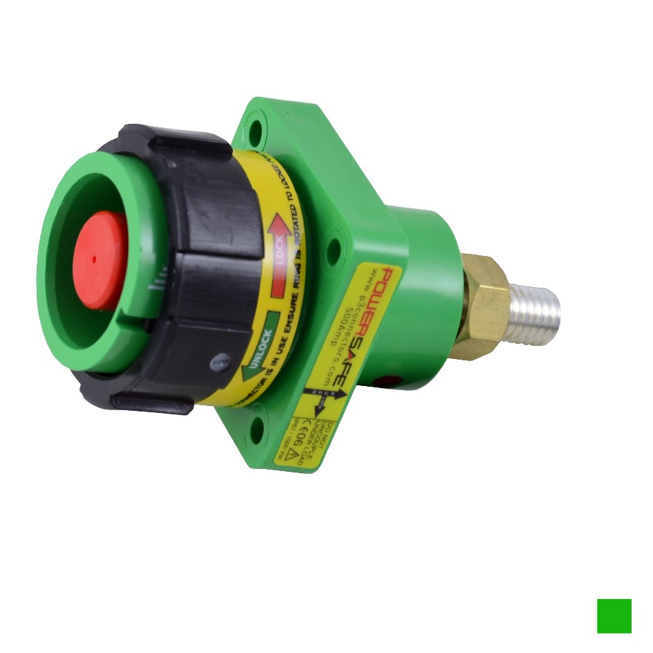 P3Connectors Prise de chassis PowerSAFE 400A ROTA PE, Contact à vis 1x25-150, vert
Demandez une offre