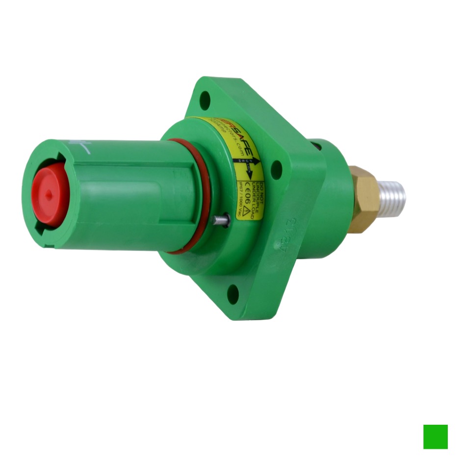 P3Connectors Fiche de chassis PowerSAFE 400A PE, Contact à vis 1x25-150, vert
Demandez une offre