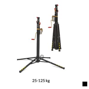 VMB TE-034B Telescopic lift Toploader, 25-125kg, black, H max. 3.8m