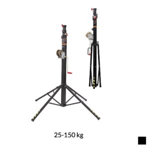 VMB TE-046B Telescopic lift Toploader, 25-150kg, black, H max. 4.6m