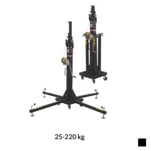 VMB TE-071B Elévateur télescopique Toploader, 25-220kg, noir, H max. 5.35m