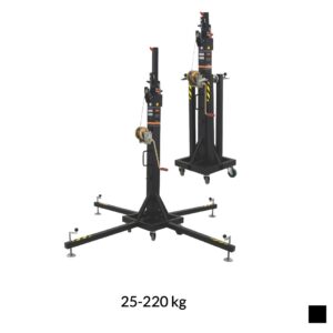 VMB TE-071B Telescopic lift Toploader, 25-220kg, black, H max. 5.35m