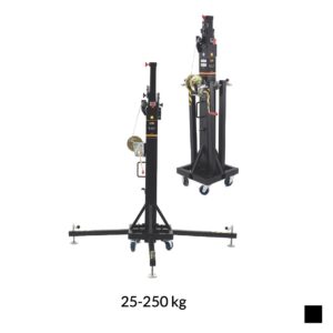 VMB TE-074B Elévateur télescopique Toploader, 25-250kg, noir, H max. 5.35m