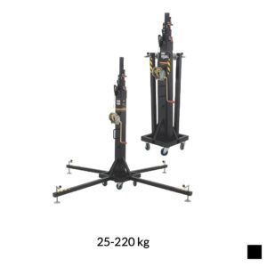 VMB TE-076B Telescopic lift Toploader, 25-220kg, black, H max. 6.5m