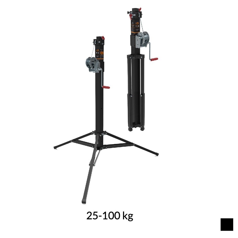 VMB TP-20 Telescopic lift Toploader, 25-100kg, black, H max. 3m