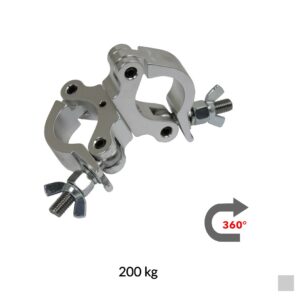 CJS SWIVEL COUPLER 360°, Pipe Ø 48 - 51mm, 200kg, silver