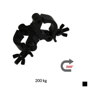 CJS SWIVEL COUPLER 360°, Pipe Ø 48 - 51mm, 200kg, black