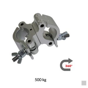 CJS SWIVEL COUPLER 360°, Pipe Ø 48 - 51mm, 500kg, silver