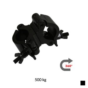 CJS SWIVEL COUPLER 360°, Tube Ø 48 - 51mm, 500kg, noir