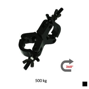 CJS SWIVEL COUPLER 360°, Pipe Ø 48 - 51mm, 500kg, black