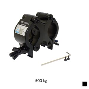 CJS SWIVEL COUPLER 90° / 180° fixed , Pipe Ø 48 - 51mm, 500kg, black