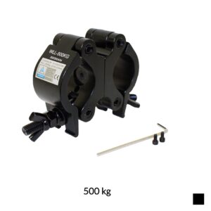 CJS SWIVEL COUPLER 90° / 180° fixed , Tube Ø 48 - 51mm, 500kg, noir
