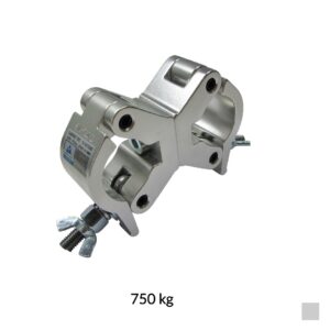 CJS SWIVEL COUPLER 360°, Tube Ø 48 - 51mm, 750kg, argent