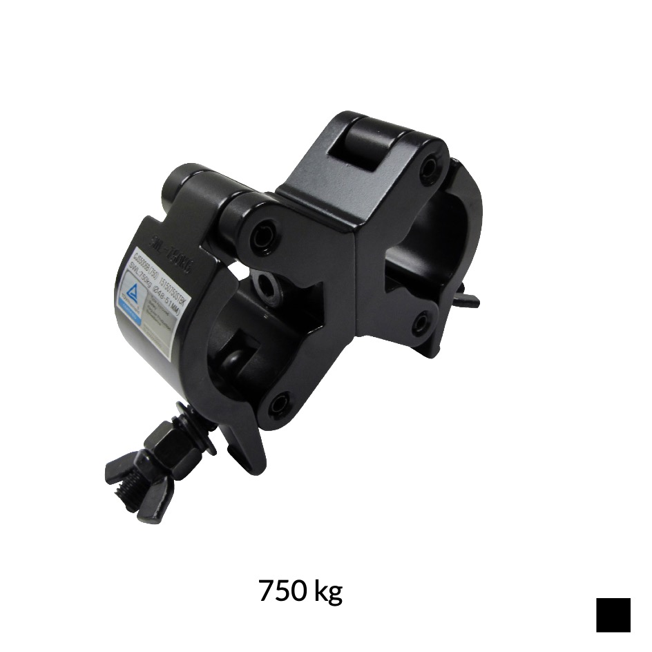 CJS SWIVEL COUPLER 360°, Tube Ø 48 - 51mm, 750kg, noir