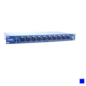 Proplex RDM OPTO-SPLITTER 2»10 XLR5 Rack Mount, 19", 1U, blue