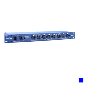 Proplex OPTO-SPLITTER DMX 2 » 8, XLR5, 19", 1U, blue