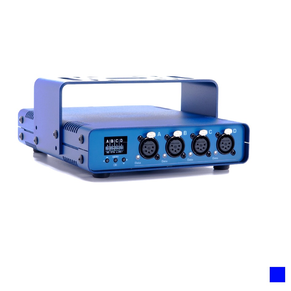 Proplex IQ ONE+ MINI Ethernet Node 4-Way , 9.5", 1U portable, blue