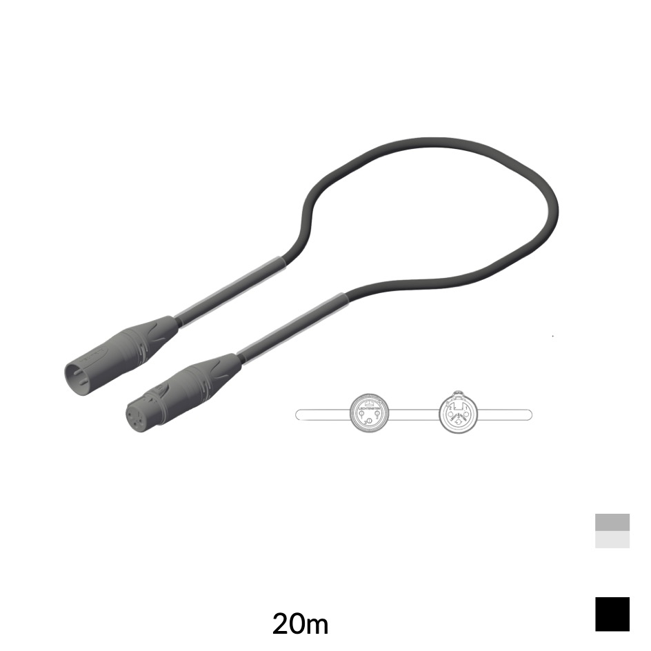 Proplex Câble DMX 110 Ohm XLR3, PC222P 2x0.34mm2, 20m, noir
Prix indicatif. Veuillez demander une offre.