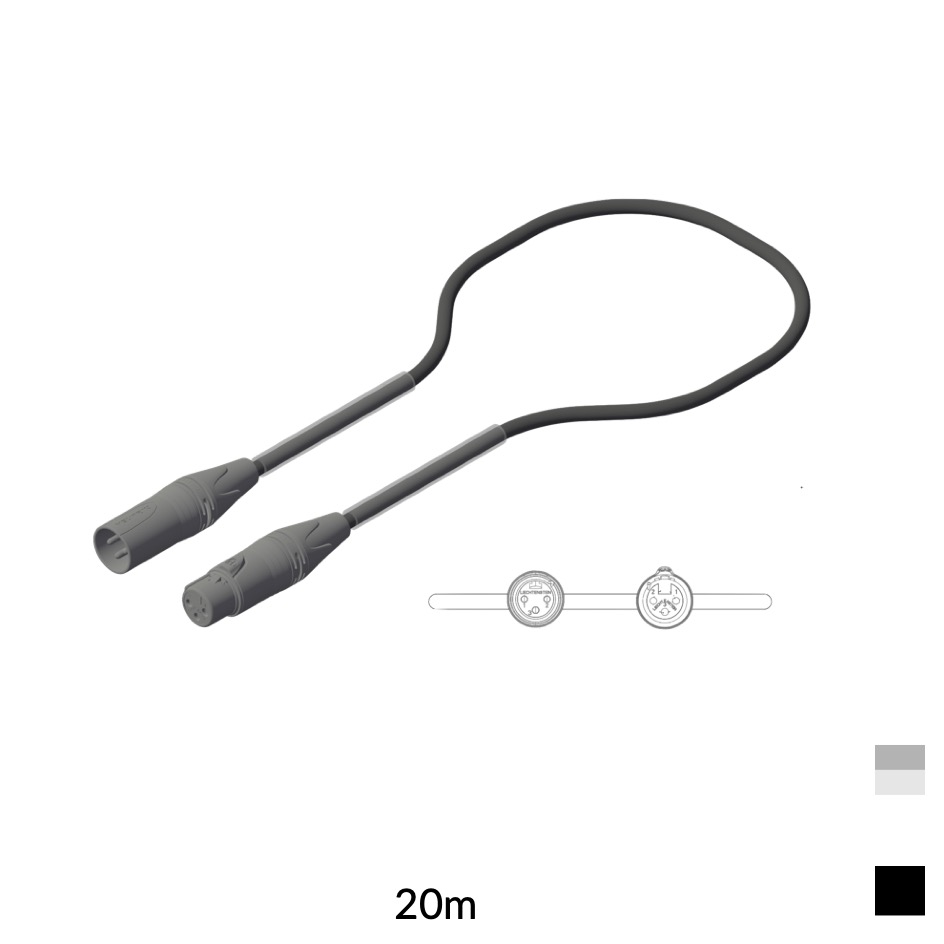Proplex DMX-cable 110 Ohm XLR3, PC222P 2x0.34mm2, 20m, black
Target price. Please request a quote.