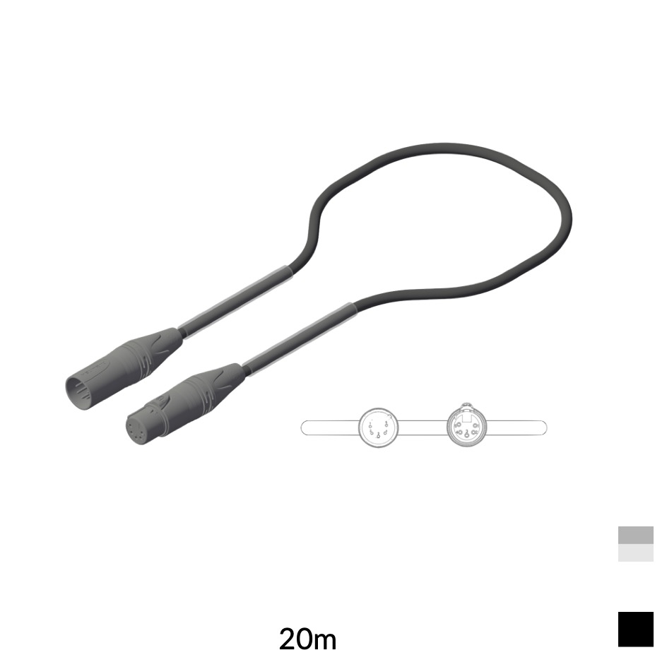 Proplex DMX-cable 110 Ohm XLR5, PC224P 4x0.34mm2, 20m, black
Target price. Please request a quote.