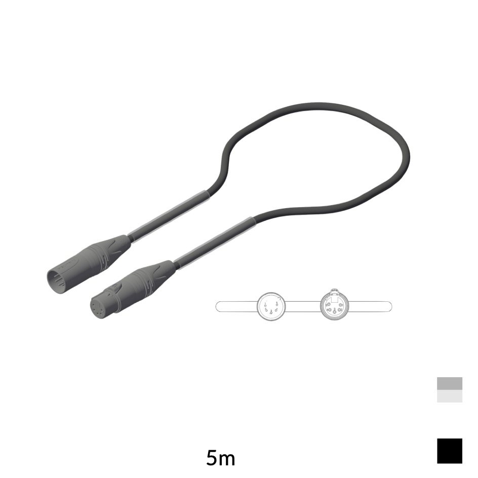 Proplex Câble DMX 110 Ohm XLR5, PC224P 4x0.34mm2, 5m, noir
Prix indicatif. Veuillez demander une offre.