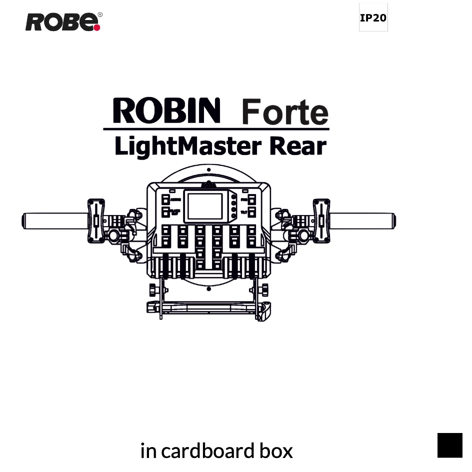 Robe Robin FORTE LightMaster REAR Kit Set in cardboard box, black