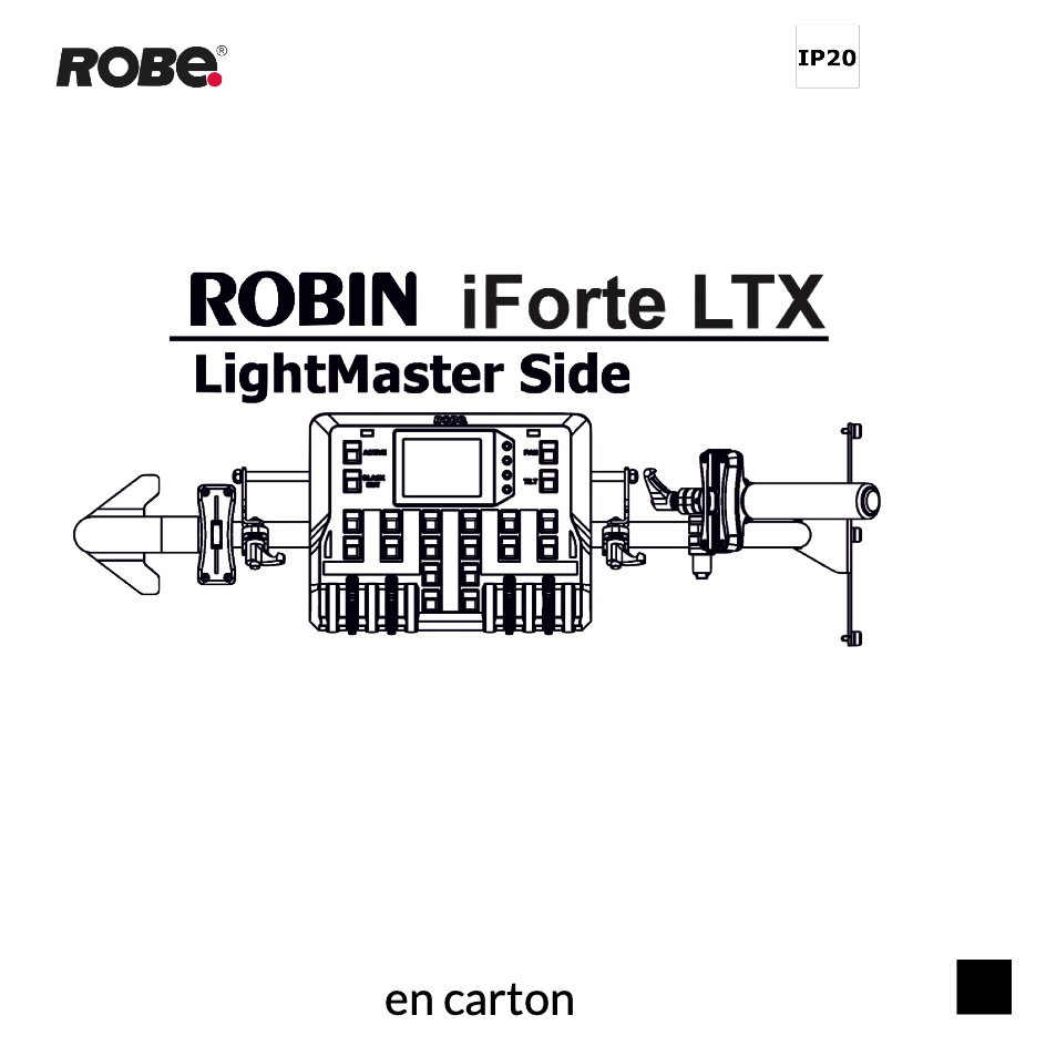 Robe Robin iFORTE LTX LightMaster SIDE Kit Set en carton, noir