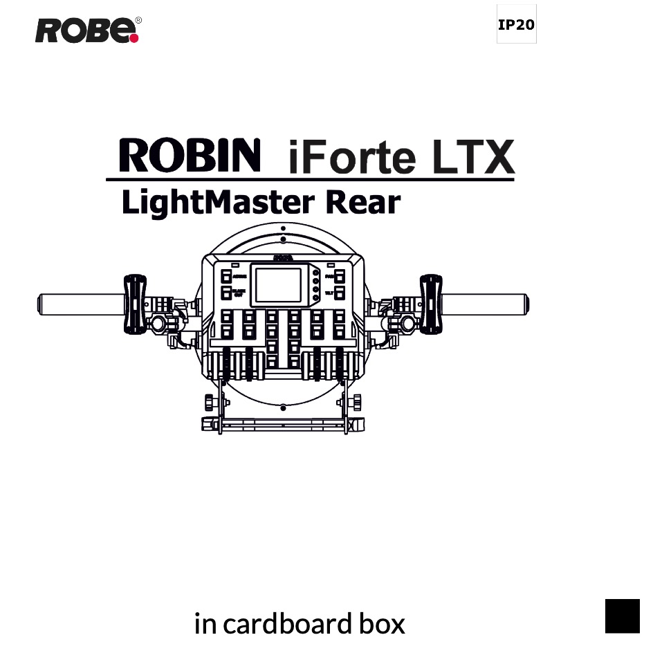 Robe Robin iFORTE LTX LightMaster REAR Kit Set in cardboard box, black