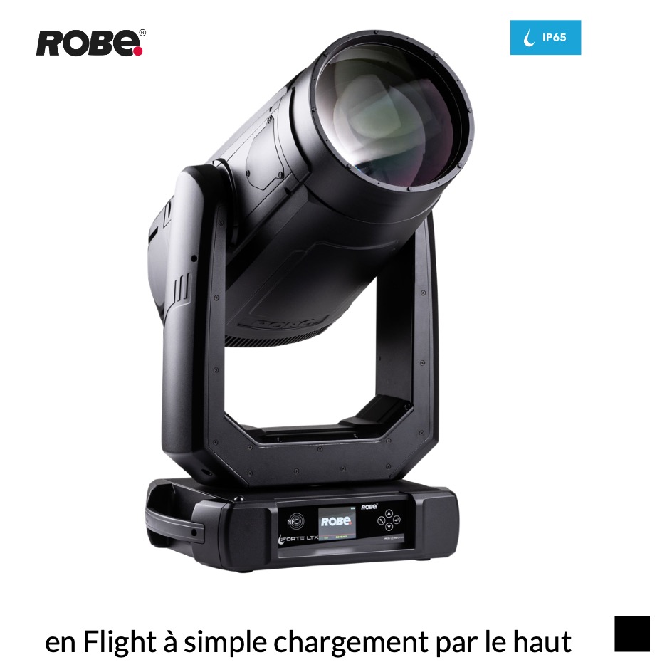 Robe Robin iFORTE LTX WB CRMX™ EP, 6700K en Flight à simple chargement par le haut, noir