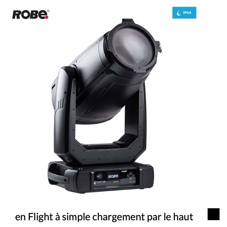 Robe Robin iFORTE Fresnel CRMX™ EP, 6700K en Flight à simple chargement par le haut, noir