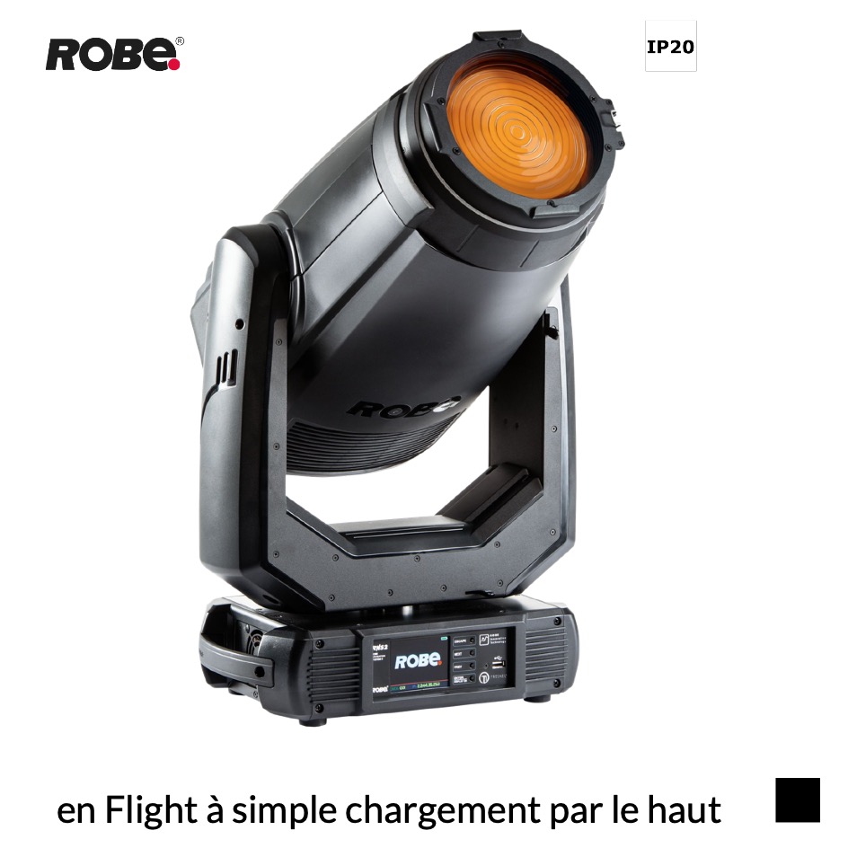 Robe Robin T1 Fresnel CRMX™, RGBAL, 2700K-8000K en Flight à simple chargement par le haut, noir