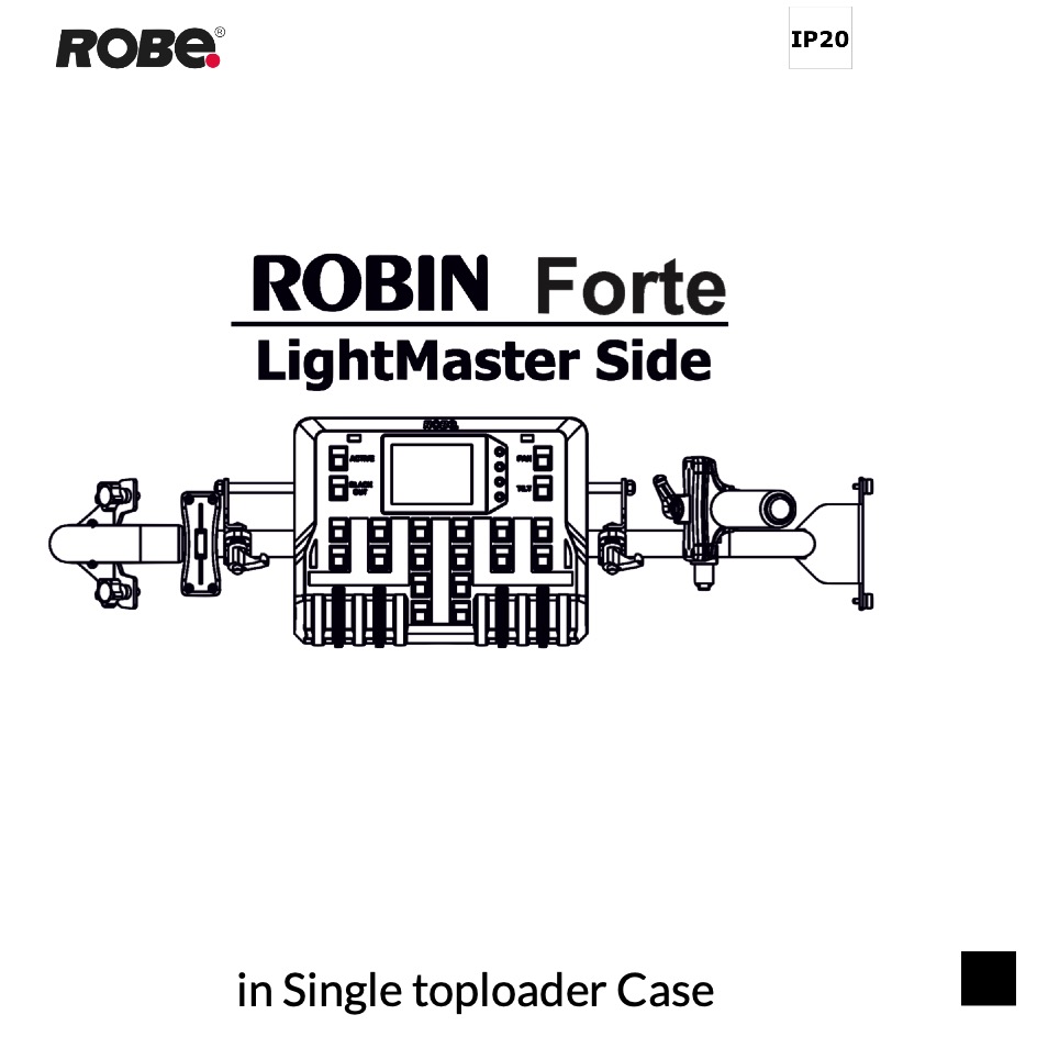 Robe Robin FORTE LightMaster Side Kit SET in Single toploader Case, black