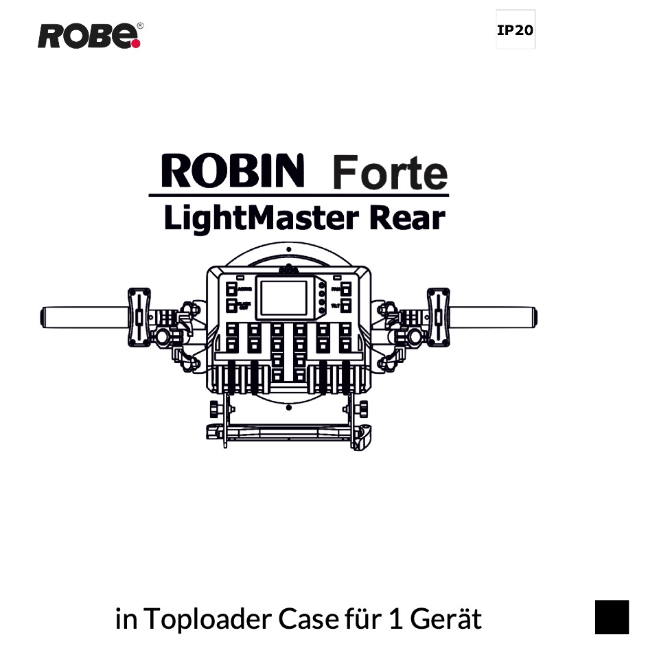 Robe Robin FORTE LightMaster REAR Kit Set in Toploader Case für 1 Gerät, schwarz
