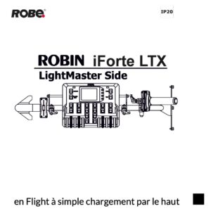 Robe Robin iFORTE LTX LightMaster SIDE Kit Set en Flight à simple chargement par le haut, noir